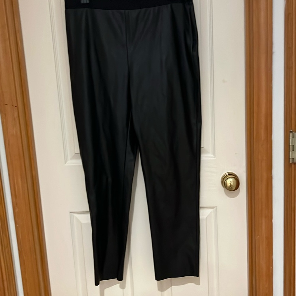 Black never worn faux leather with side zipper